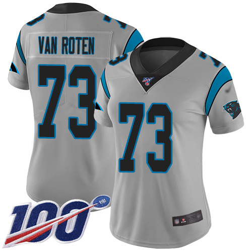 Carolina Panthers Limited Silver Women Greg Van Roten Jersey NFL Football #73 100th Season Inverted Legend->women nfl jersey->Women Jersey